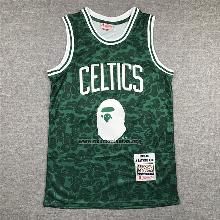 Camiseta Boston Celtics Bape NO 93 Hardwood Classic Verde
